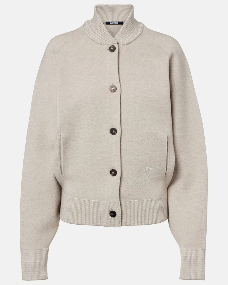 Jacquemus Cardigan Lavande in misto lana Beige