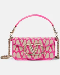 Valentino Garavani Borsa Locò Small Toile Iconographe Rosa