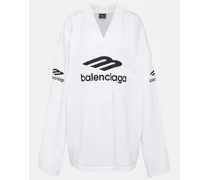 Balenciaga Top oversize 3B Sports Icon Bianco