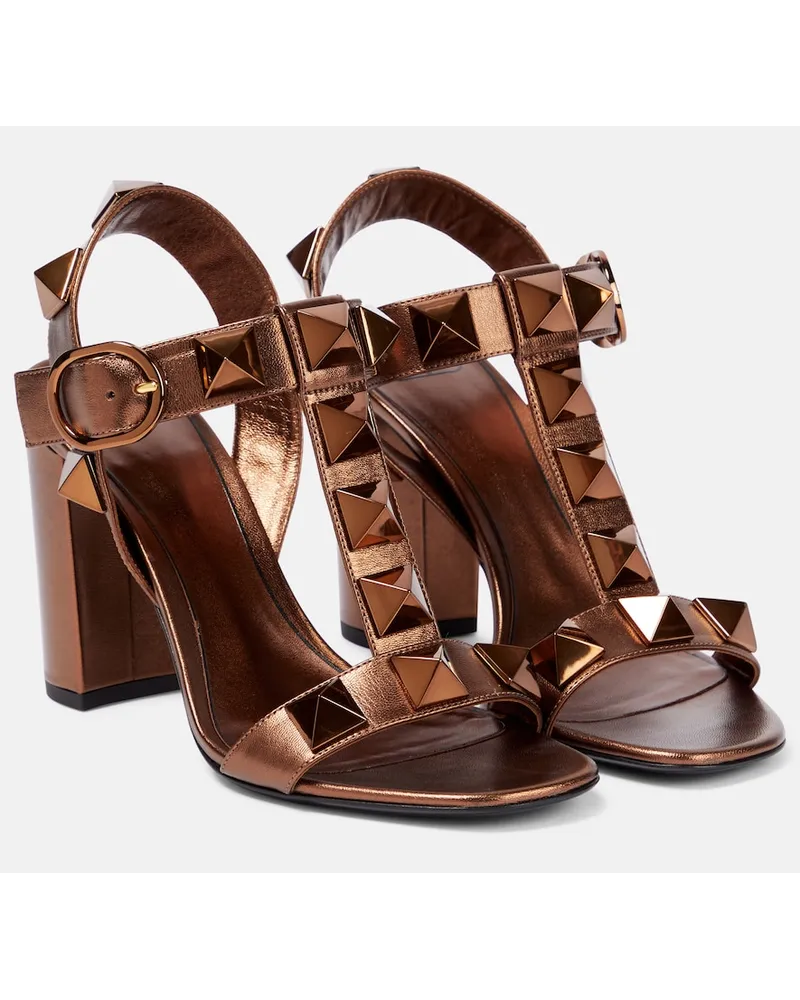Valentino Garavani Sandali Roman Stud in pelle Marrone