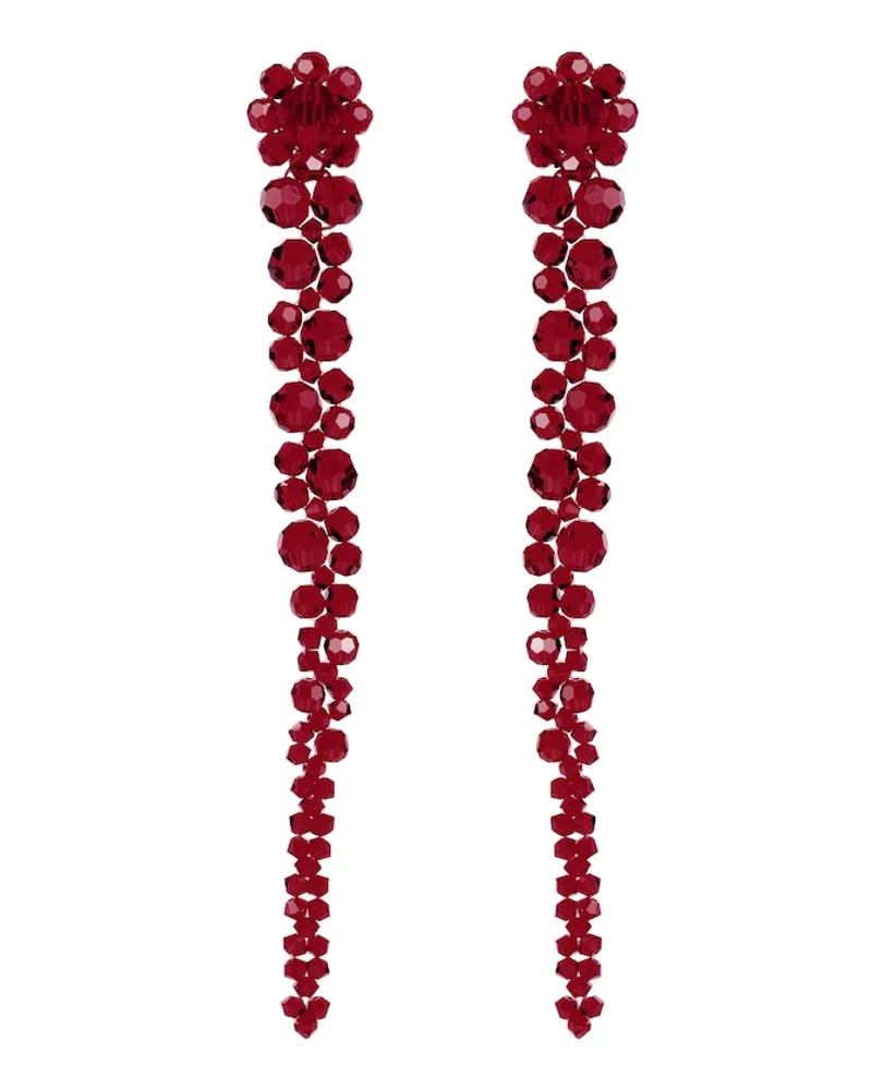 Simone Rocha Orecchini con cristalli Rosso