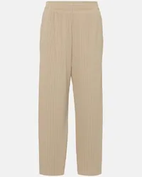 Max Mara Pantaloni a gamba larga Rolanda in twill Beige