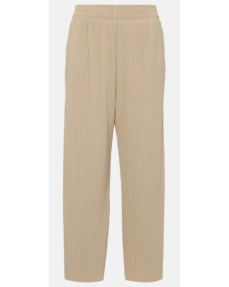 Max Mara Pantaloni a gamba larga Rolanda in twill Beige