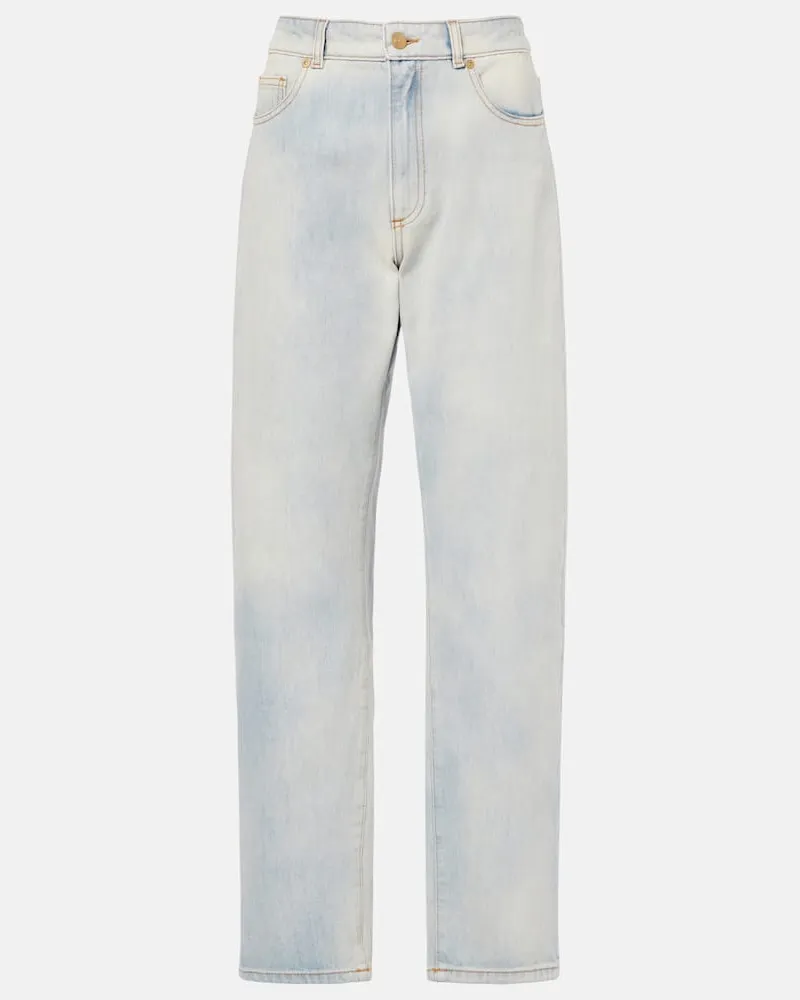TOVE Jeans tapered Kobe a vita media Blu