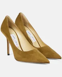 Jimmy Choo Pumps Love 100 in suede Verde