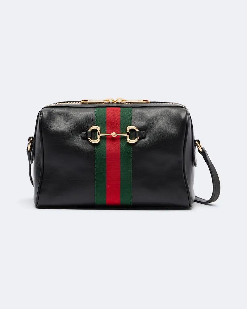 Gucci Borsa a tracolla Horsebit Small in pelle Nero