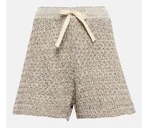 Shorts in misto cotone a maglie larghe