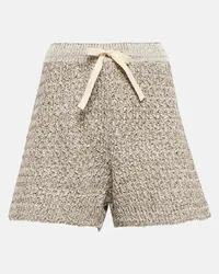 Jil Sander Shorts in misto cotone a maglie larghe Neutro