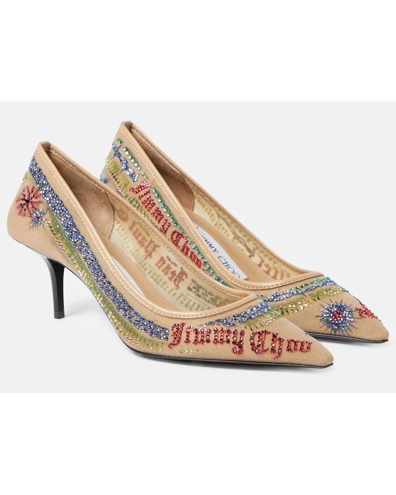 Jimmy Choo x Jean Paul Gaultier - Pumps in mesh Multicolore