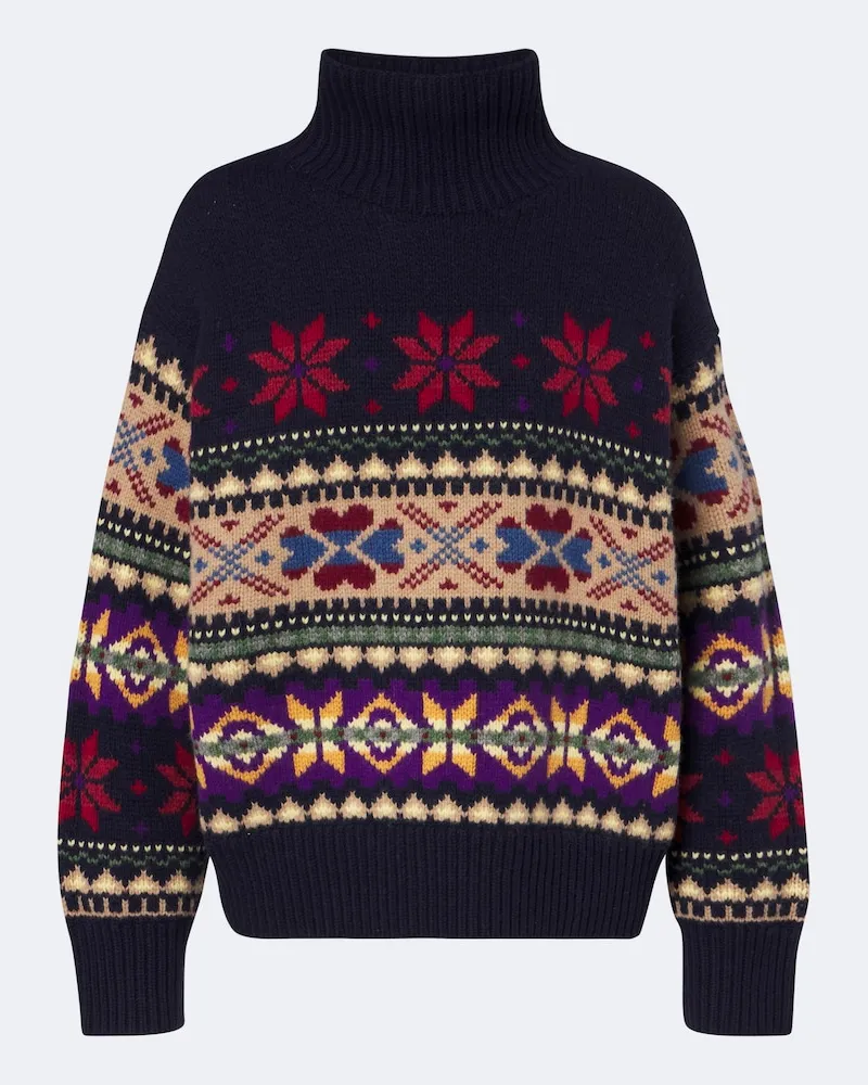 Ralph Lauren Pullover in misto lana a collo alto Multicolore