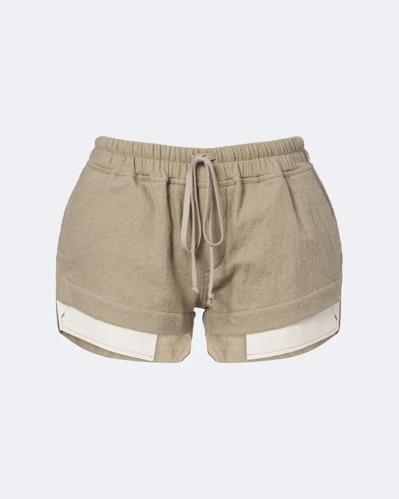 Rick Owens Shorts Fog in cotone e lana Beige