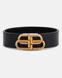 Balenciaga Bracciale BB in pelle Nero