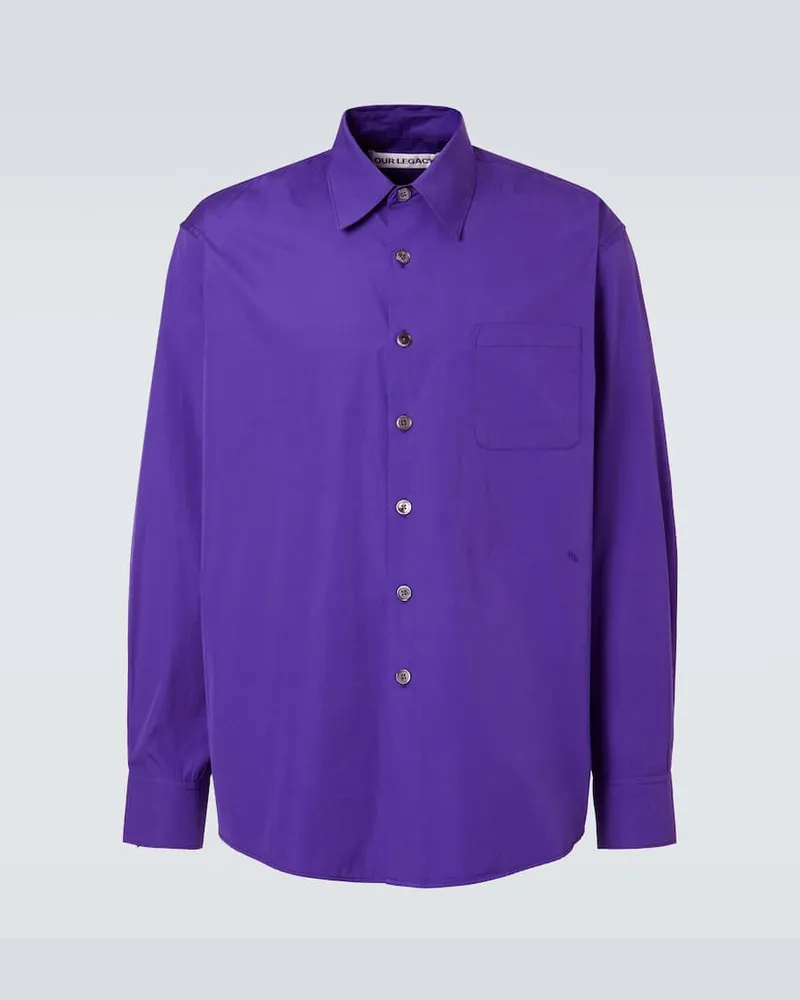 Our Legacy Camicia Above in popeline di cotone Viola