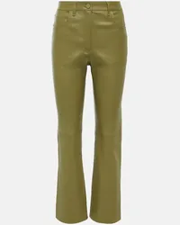 Joseph Pantaloni regular Stretch Duke in pelle Verde