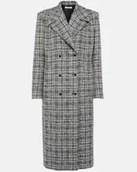 Alessandra Rich Cappotto in tweed Lurex Bianco