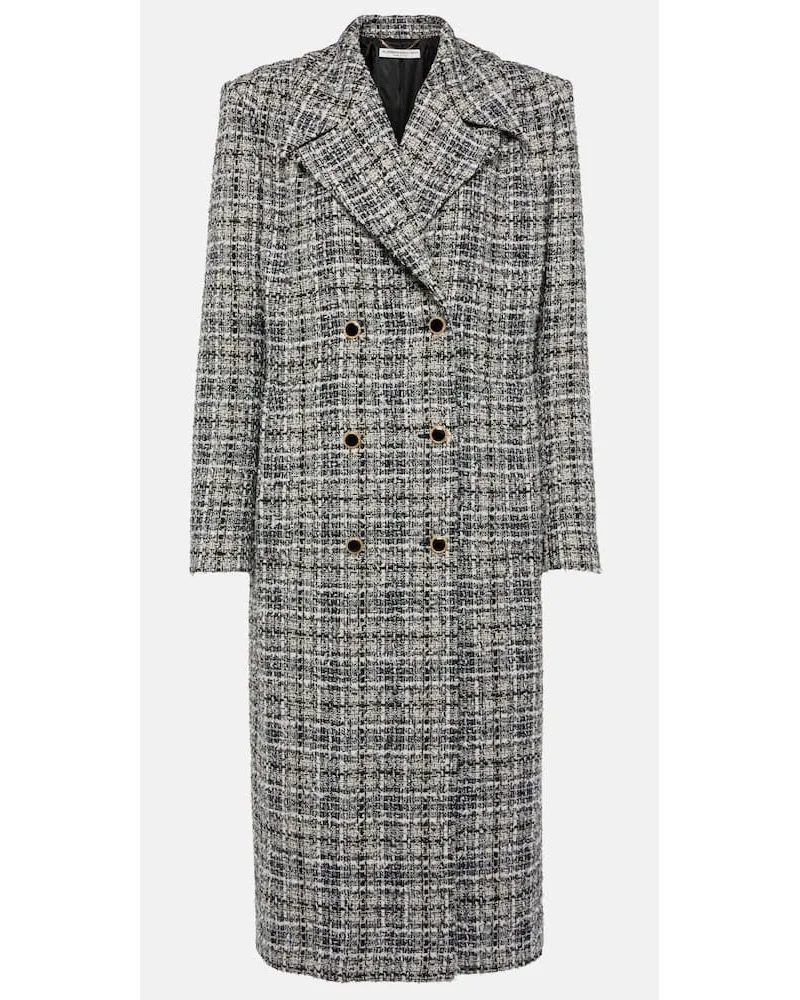 Alessandra Rich Cappotto in tweed LurexÂ Bianco