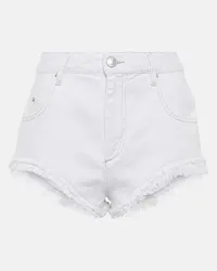 Isabel Marant Shorts Eneidao in cotone e canapa Bianco