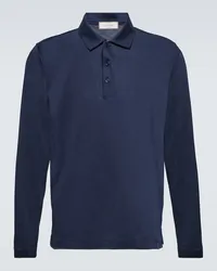 Canali Polo in cotone Blu