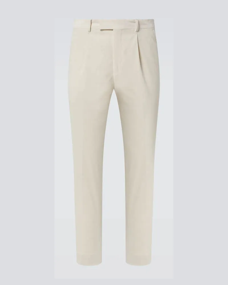 Ermenegildo Zegna Pantaloni regular CashCo in velluto Beige