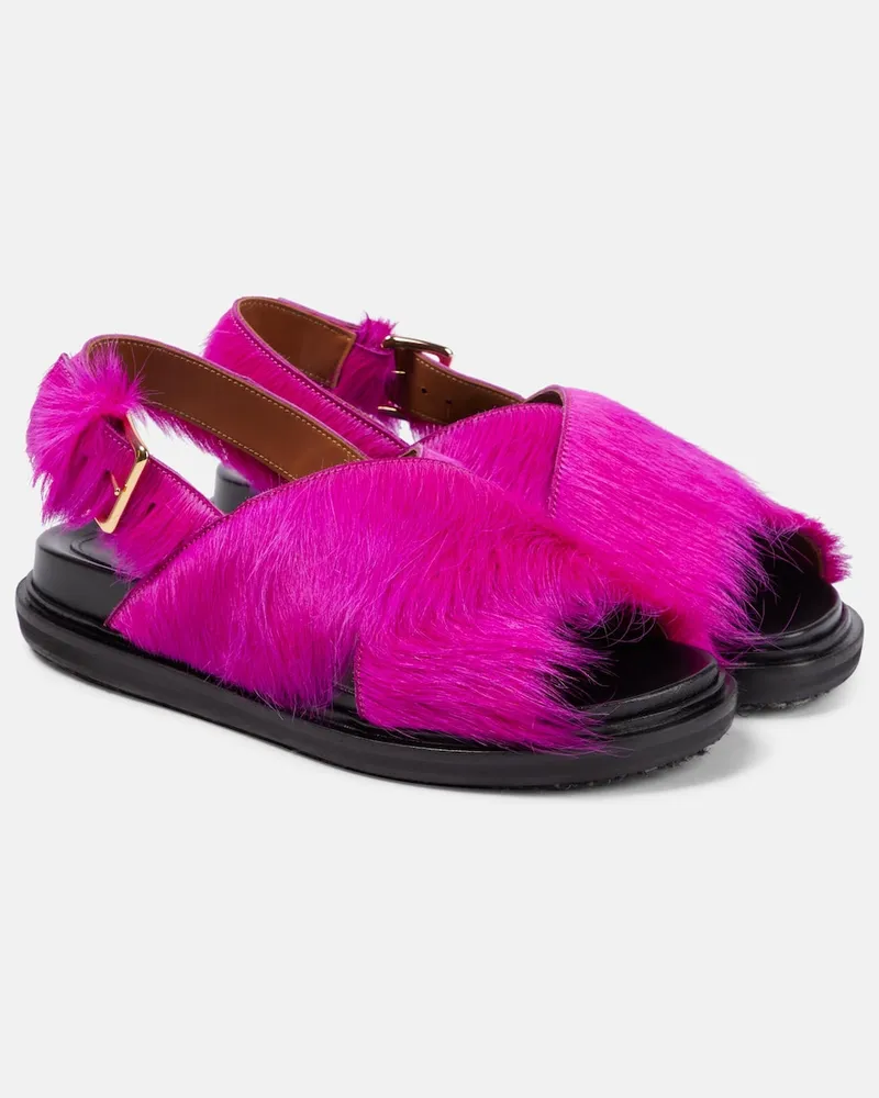 Marni Sandali Fussbett in cavallino Rosa
