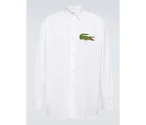 Comme des Garçons Shirt x Lacoste - Camicia in popeline di cotone con logo