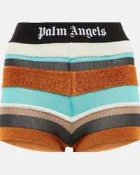 Palm Angels Shorts Lurex in maglia a righe Multicolore