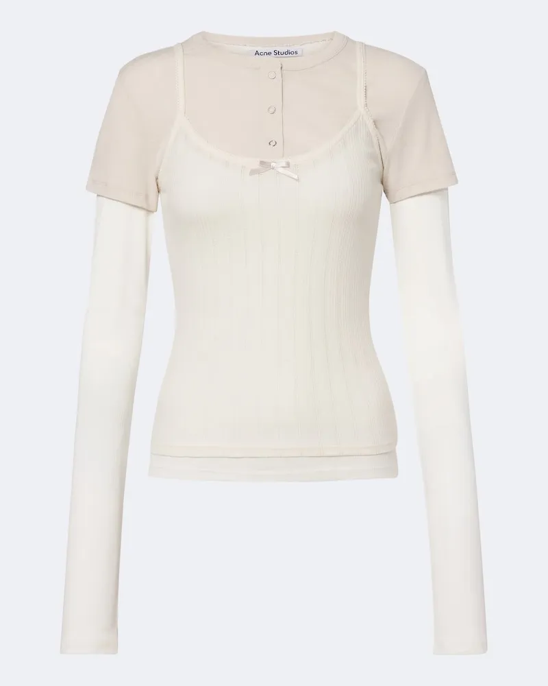 Acne Studios Top in jersey Bianco