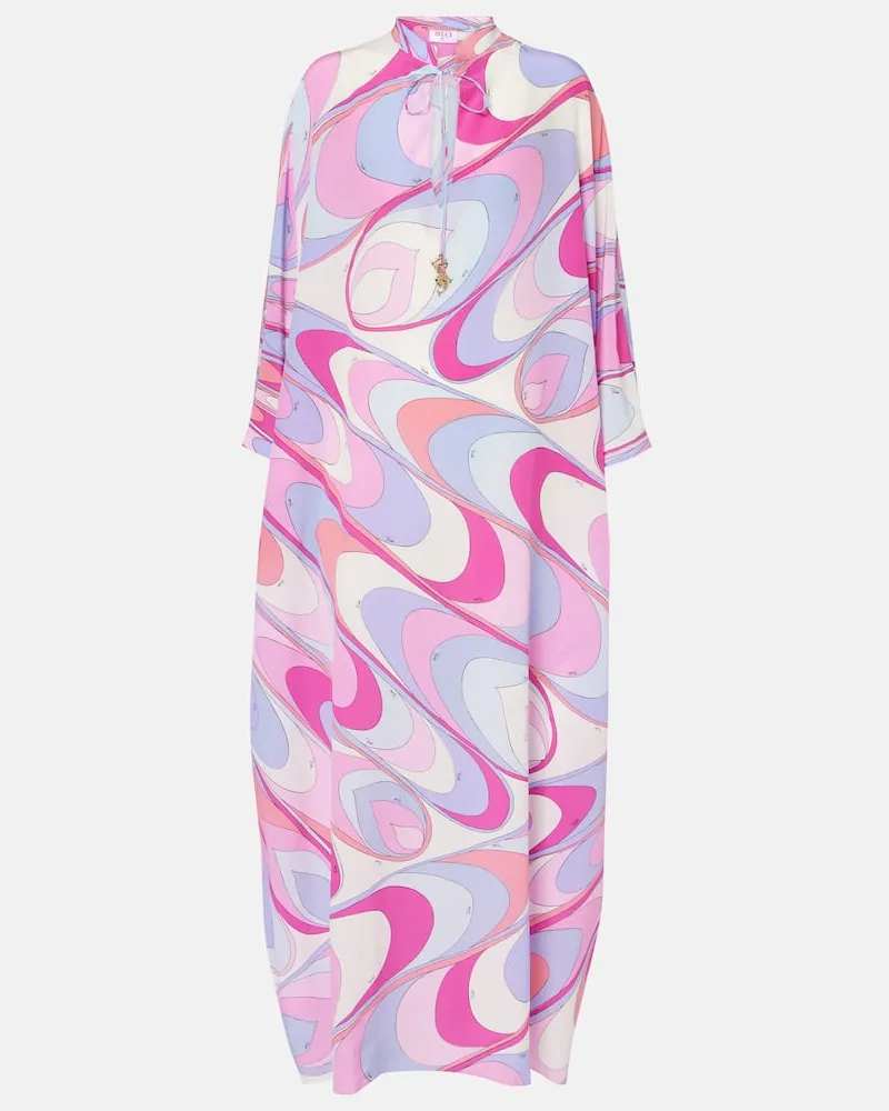 Emilio Pucci Caftano in seta crÃªpe de chine Rosa