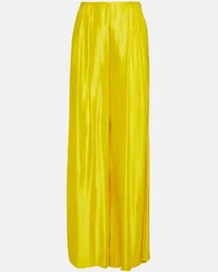 Dorothee Schumacher Pantaloni in misto canapa a gamba larga Giallo