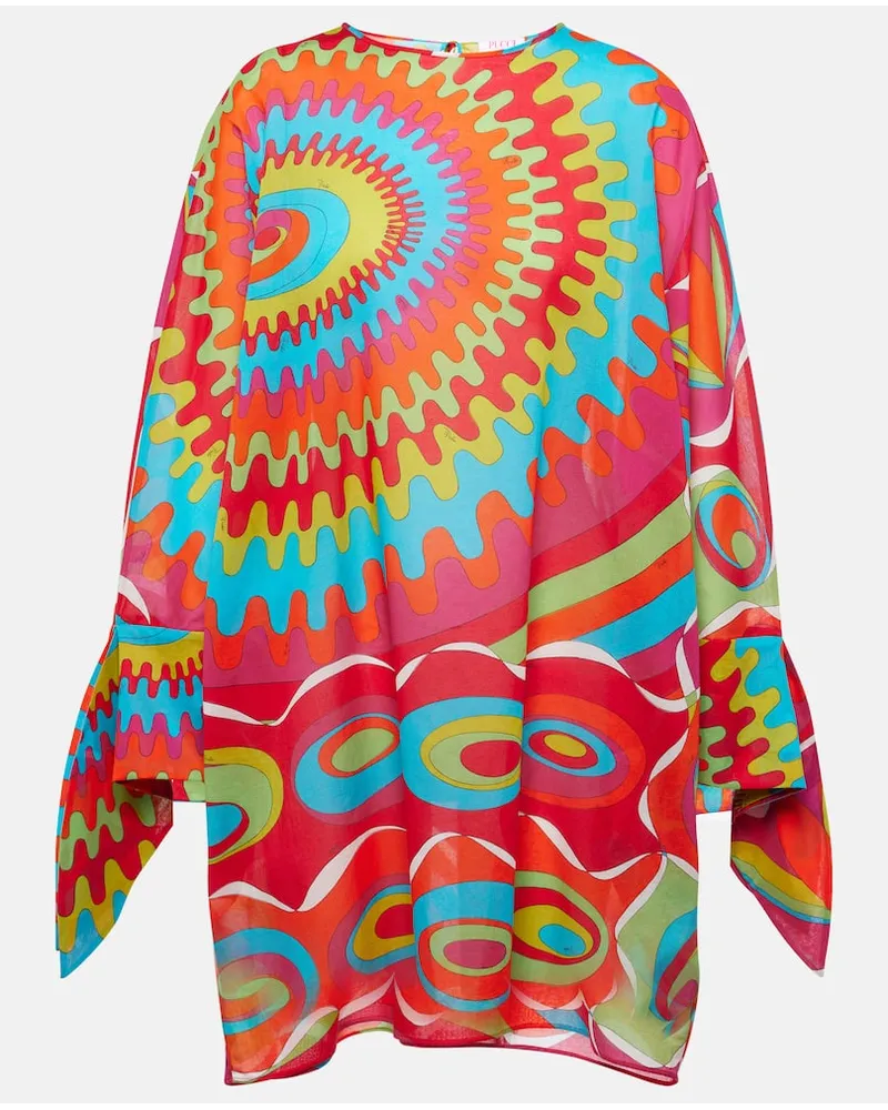 Emilio Pucci Caftano Bersaglio in cotone con stampa Multicolore