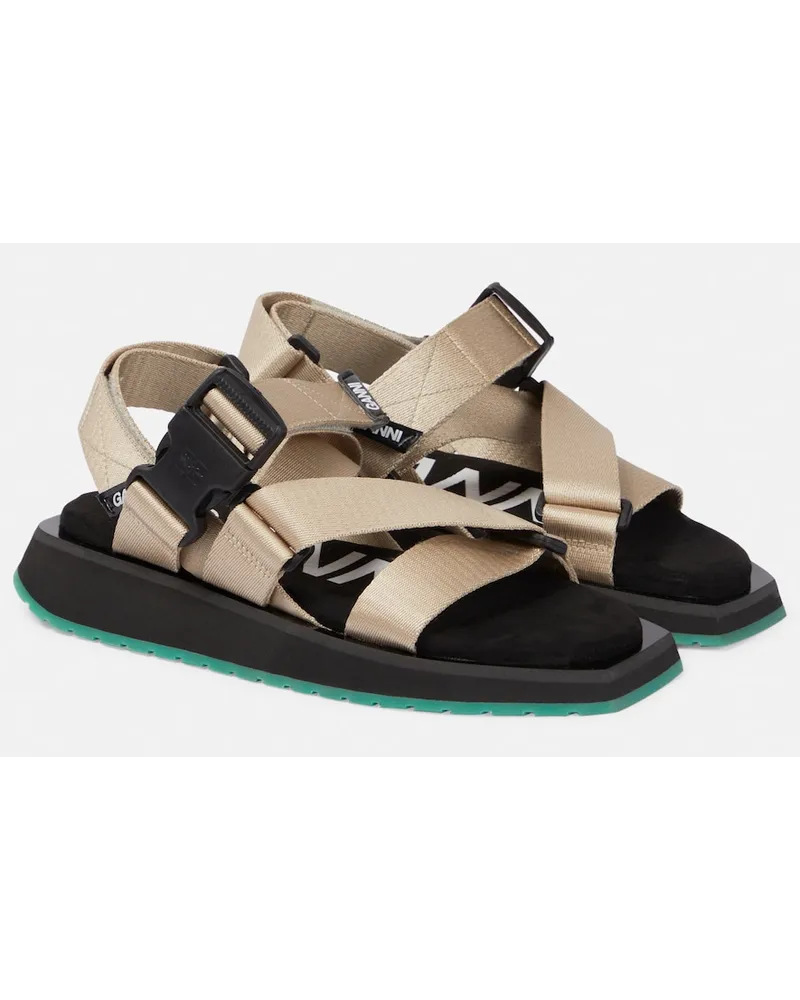 Ganni Sandali Performance Webbing Beige