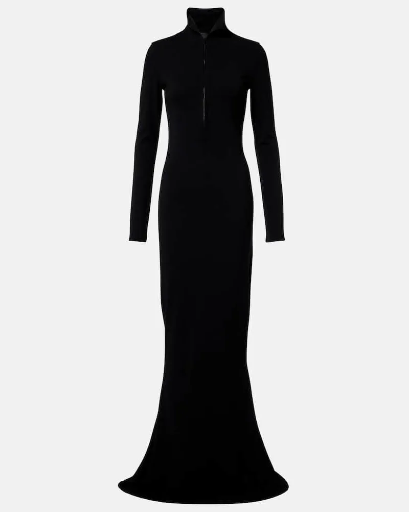 Thierry Mugler Abito lungo in jersey Nero