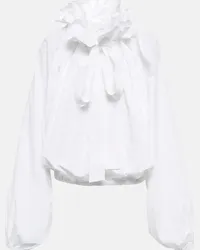 Patou Blusa in cotone con ruches Bianco