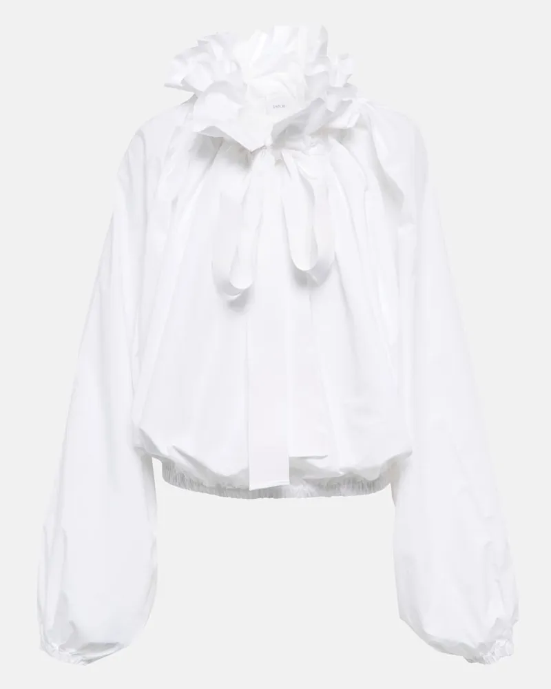 Patou Blusa in cotone con ruches Bianco