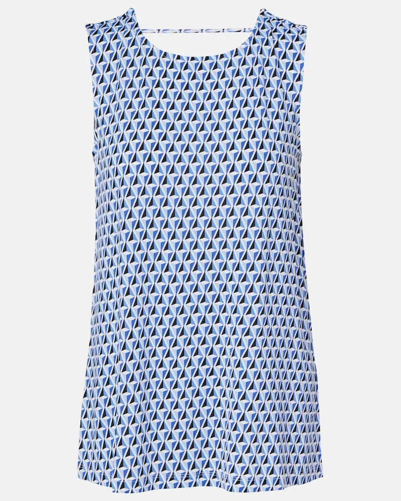 Max Mara Top Pelota con stampa Blu
