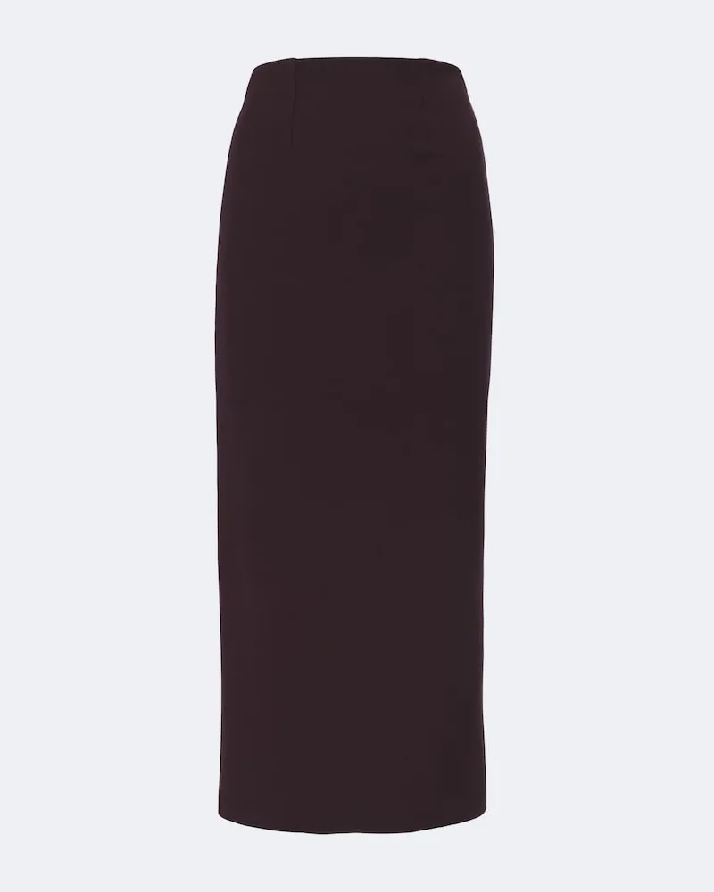 Roland Mouret Gonna a tubino in crêpe Marrone