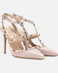 Valentino Garavani Pumps slingback Rockstud in pelle Neutro