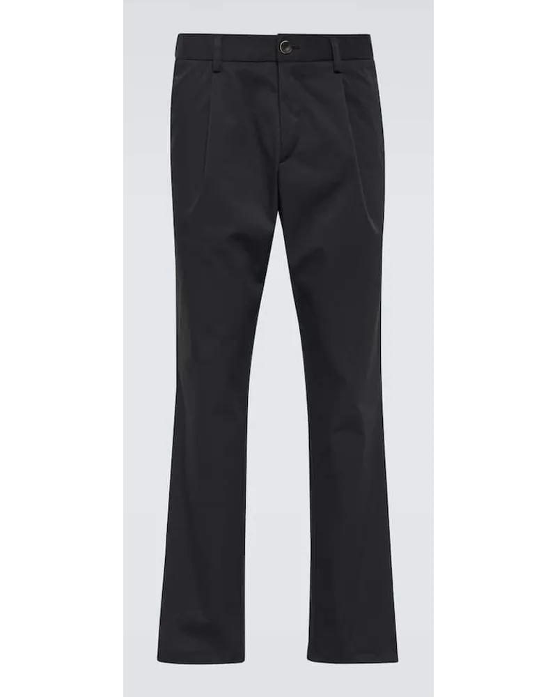Herno Pantaloni slim in twill Nero
