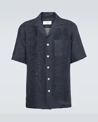 LARDINI Camicia in lino Blu