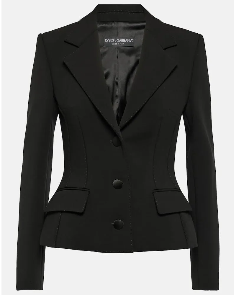 Dolce & Gabbana Blazer Dolce in misto lana Nero