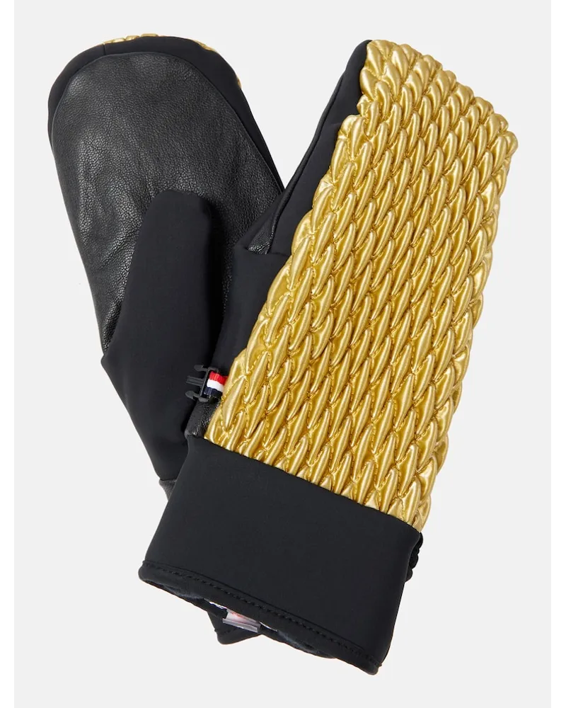 FUSALP Muffole trapuntate con finiture in pelle Oro