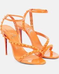 Christian Louboutin Sandali Mafaldina Spikes 100 in pelle Arancione