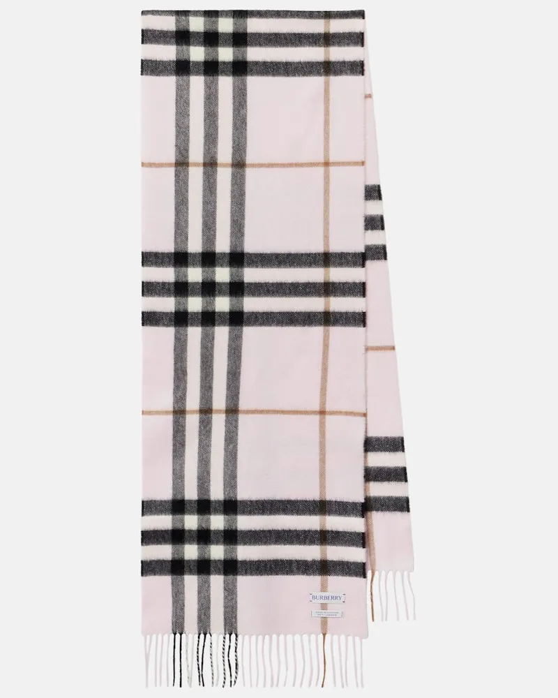Burberry Sciarpa Burberry Check in cashmere Rosa