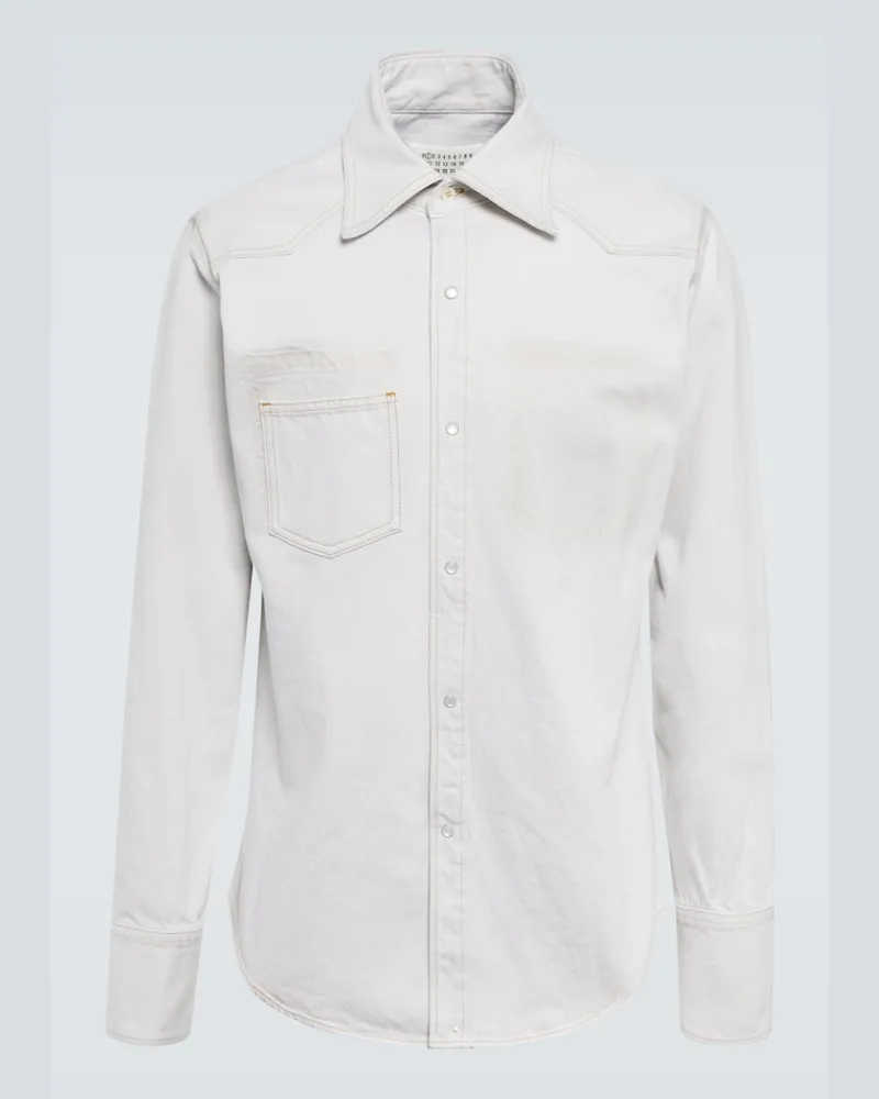 Maison Margiela Camicia di jeans Bianco