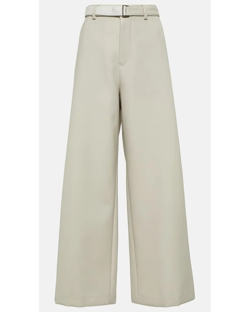 Sacai Pantaloni a gamba larga Bianco