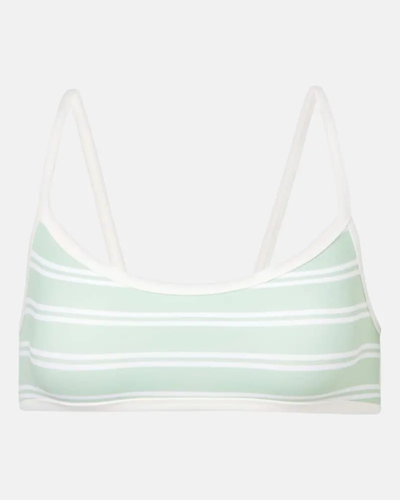 Marysia Top bikini Ligne a righe Verde