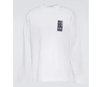 Gucci Top in jersey di cotone con logo Bianco