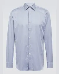 Canali Camicia in cotone a righe Blu