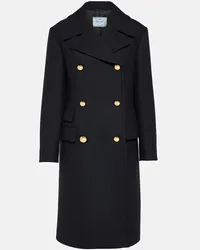 Prada Cappotto doppiopetto in lana Blu