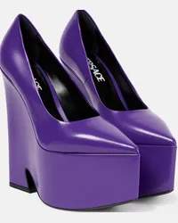 Versace Pumps con plateau Tempest in pelle Viola